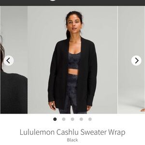 Lululemon Cashlu Sweater Wrap Black XL